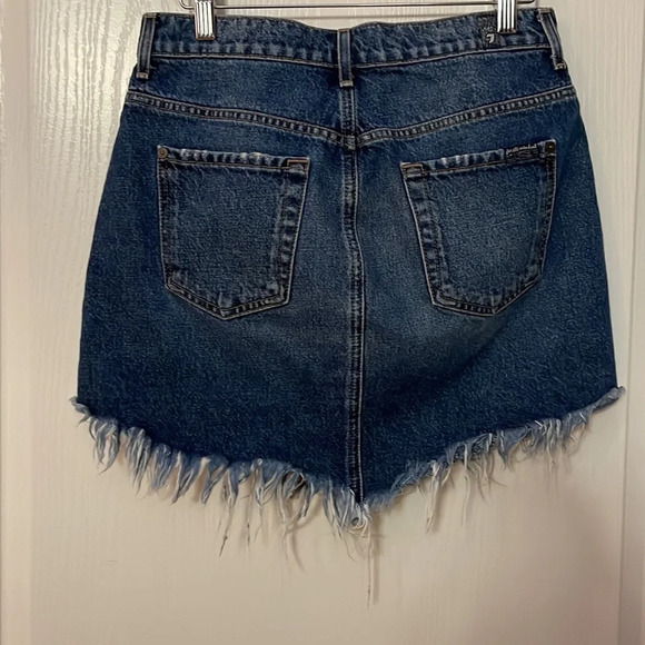 7 for All Mankind Denim Mini Skirt Size 26 - Picture 3 of 7